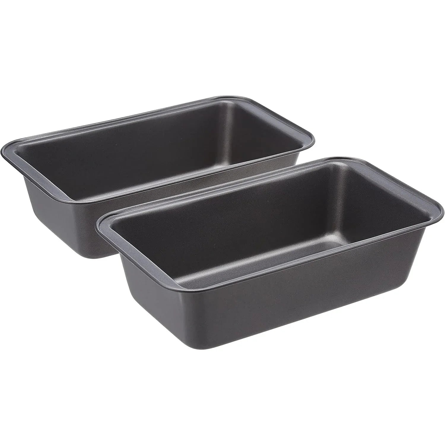Amazon Basics 2-Piece Non-Stick Carbon Steel Loaf Pan Set, Grey - Gomix Brands Outlet